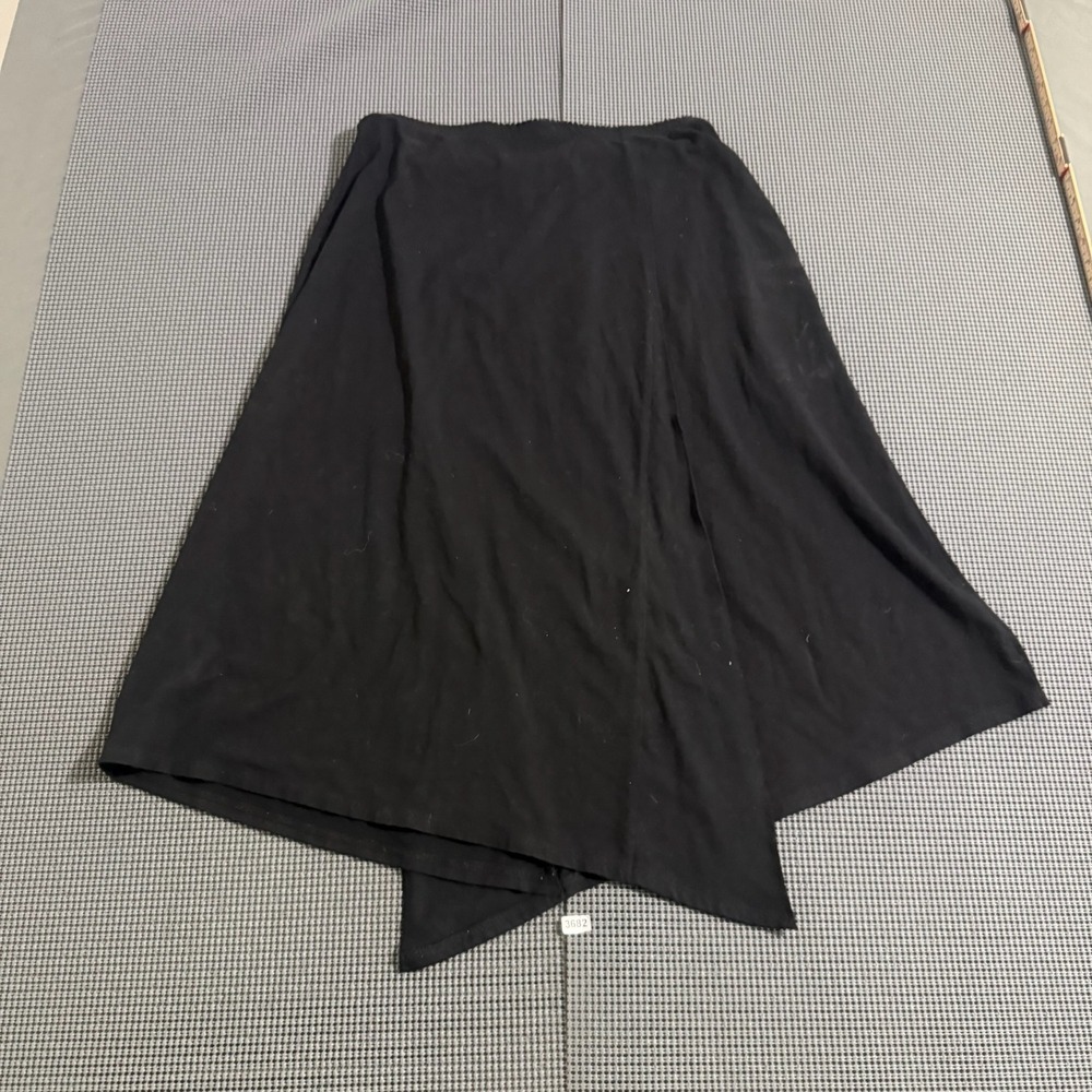 J. Jill Women Black Stretch Asymmetrical Pointed Hem Skirt Size SP Petite Small